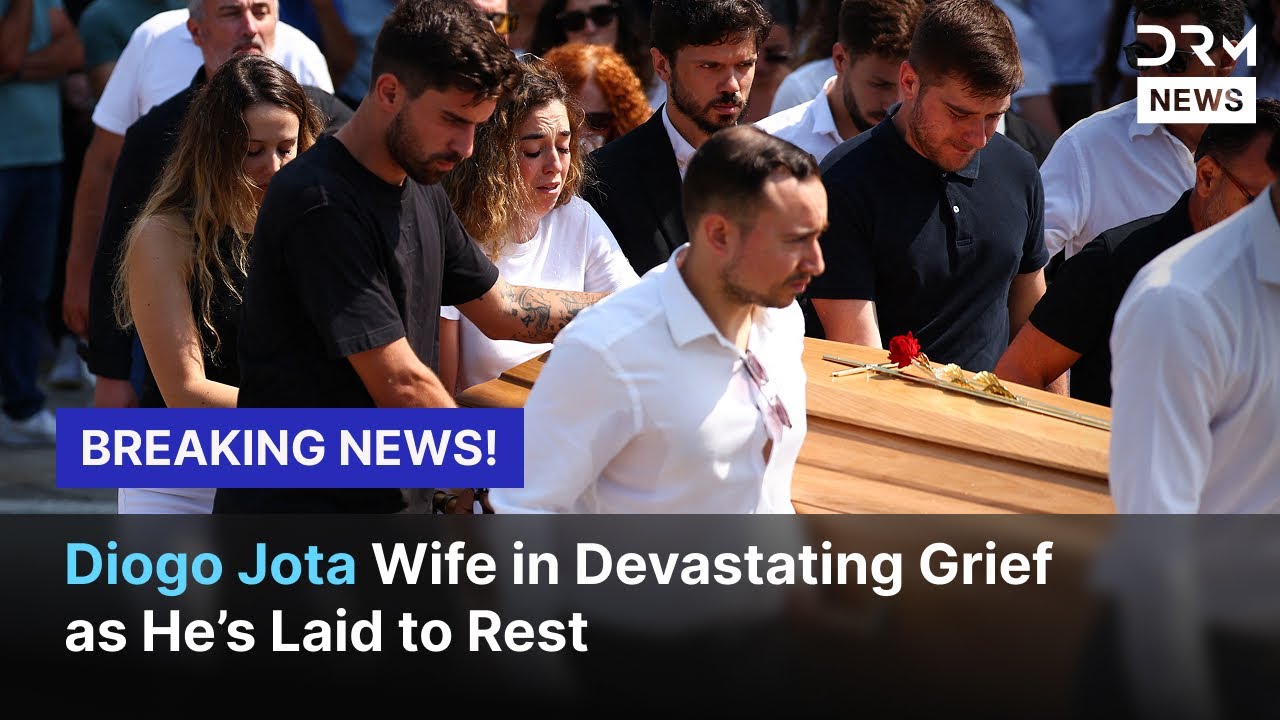 HEARTBREAKING: Jota's Wife Breaks Down as Coffin Leaves Church After Funeral Mass | AD1B
