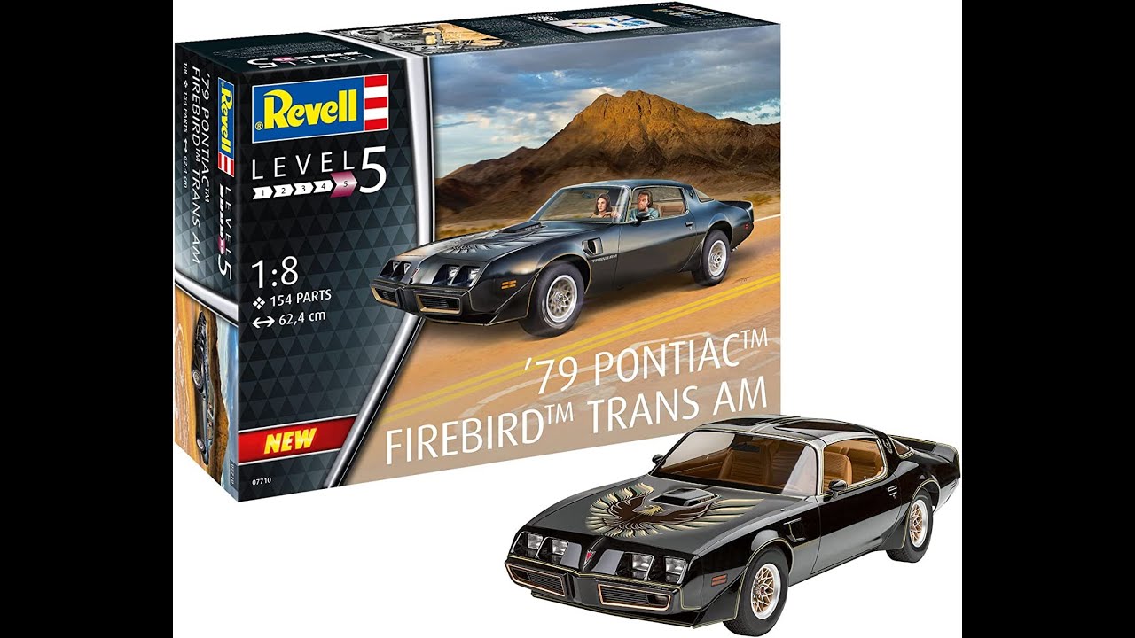 The NEW Revell 1:8th Pontiac Trans Am Firebird model kit. We're planning on '77 78 3D printed parts.