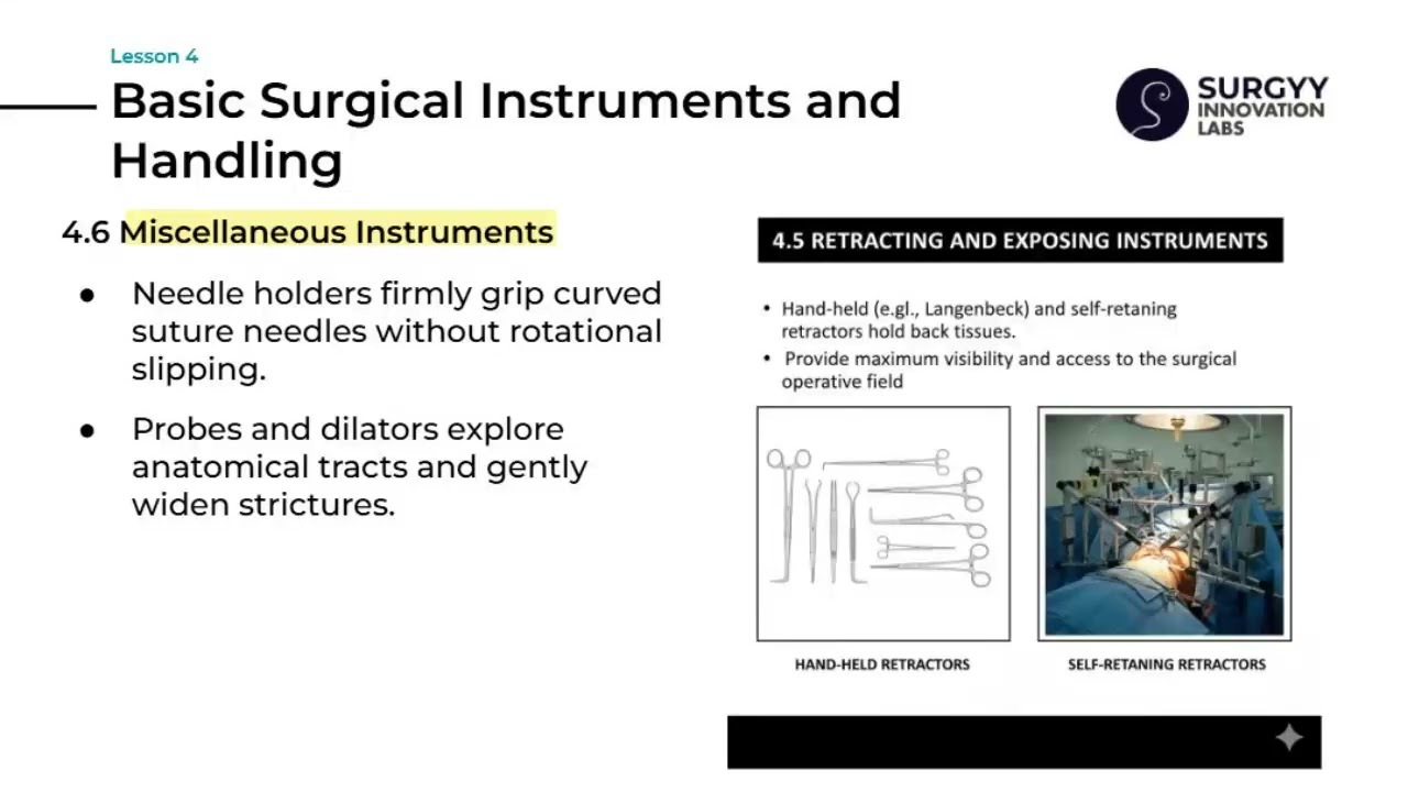 Lesson 4 | Basic Surgical Instruments & Handling | Sterilization, CSSD Basics & Instrument Handling