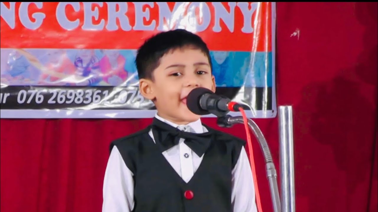 Little Boy Speaking About Himself 🎤 | Preschool Stage Performance#Little wonder preschool-2019