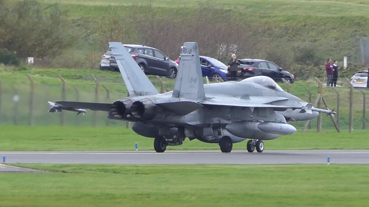 Canadian F18s - Prestwick Airport [4K/UHD]