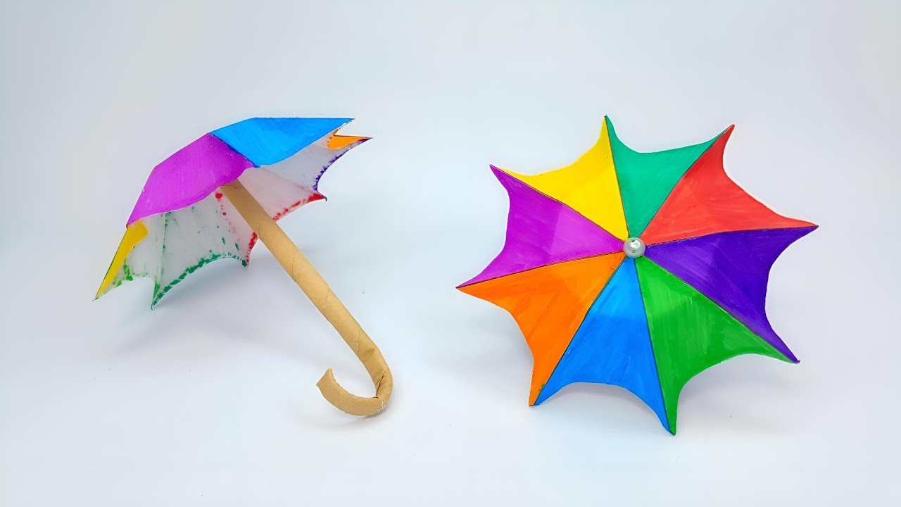 HOW TO MAKE A PAPER UMBRELLA | mini paper Umbrella | Origami Umbrella