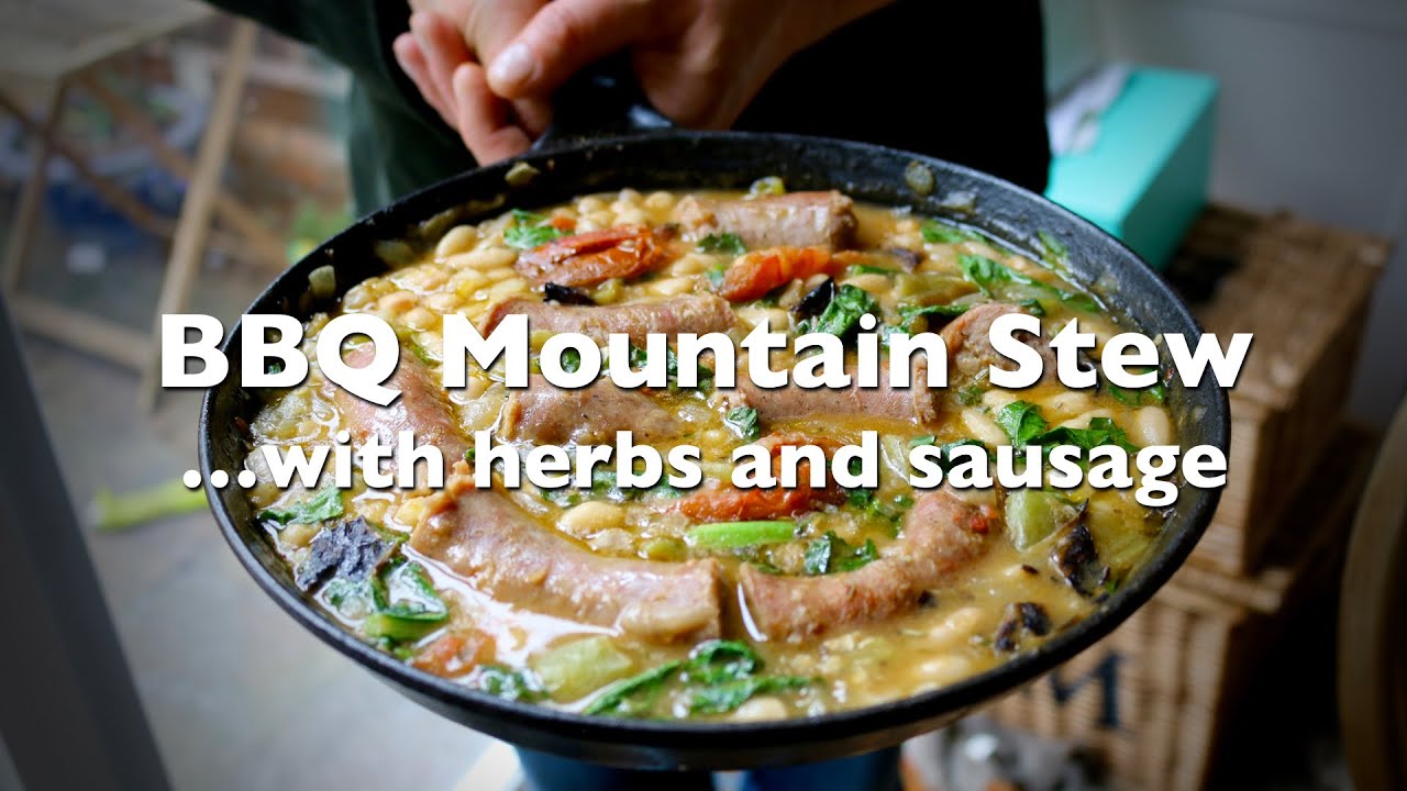 Spanish sausage with white beans and mountain herbs  - Valentine Warner