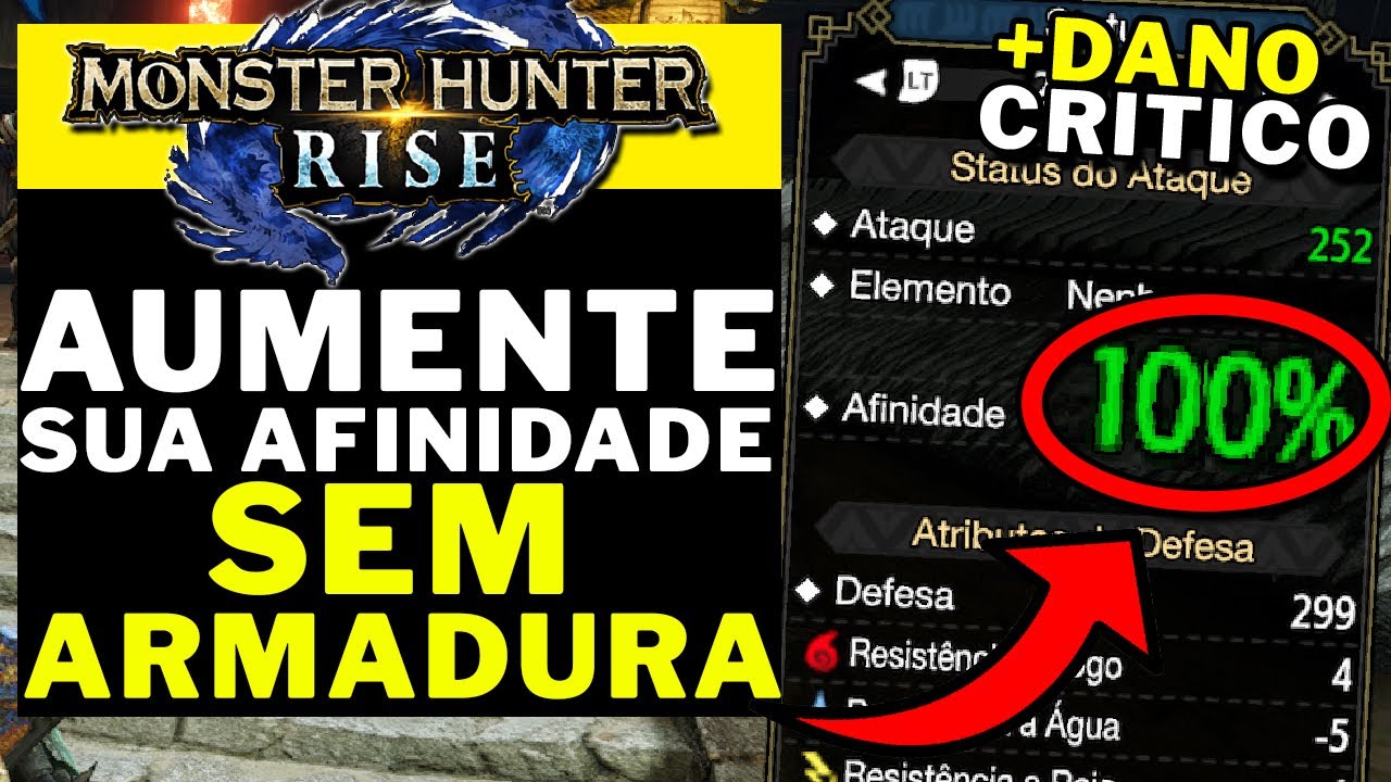 Monster Hunter Rise - AUMENTE AGORA SEU DANO CRITICO E AFINIDADE SEM PRECISAR DE ARMADURA!!!!