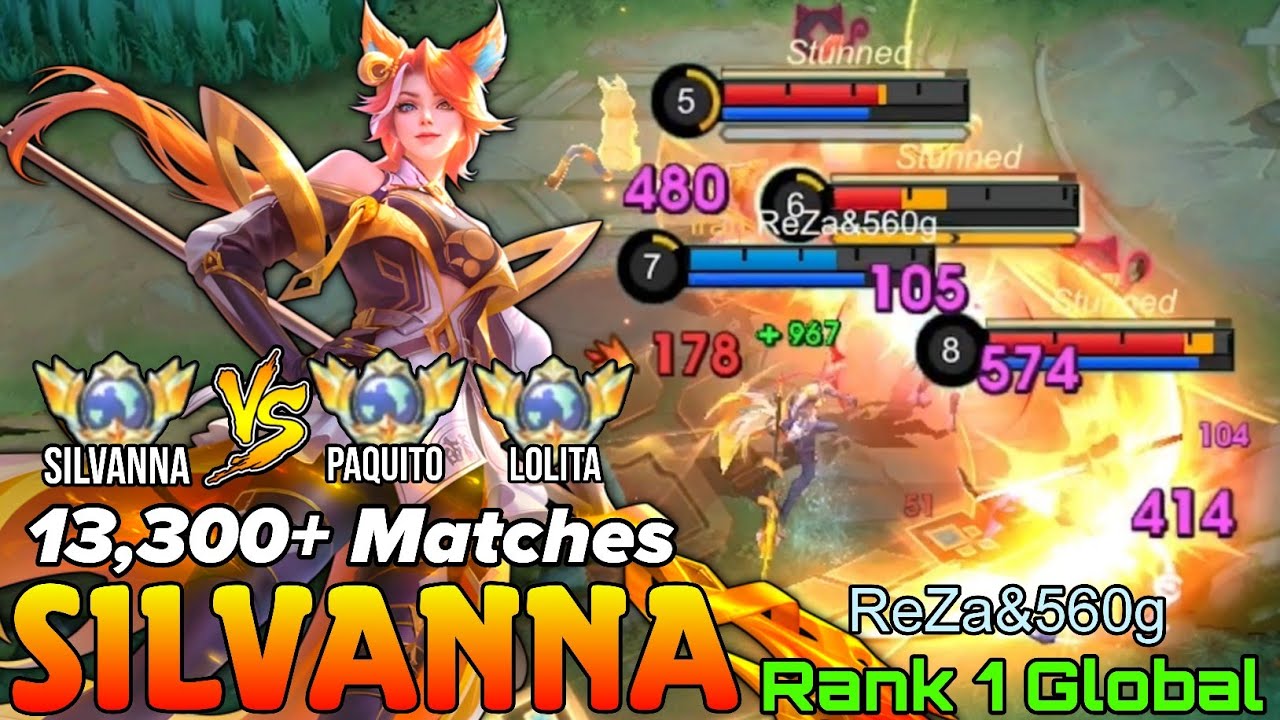 Meowkin Silvanna 13,300+ Matches VS Top Global Enemies - Top 1 Global Slivanna by ReZa&560g - MLBB