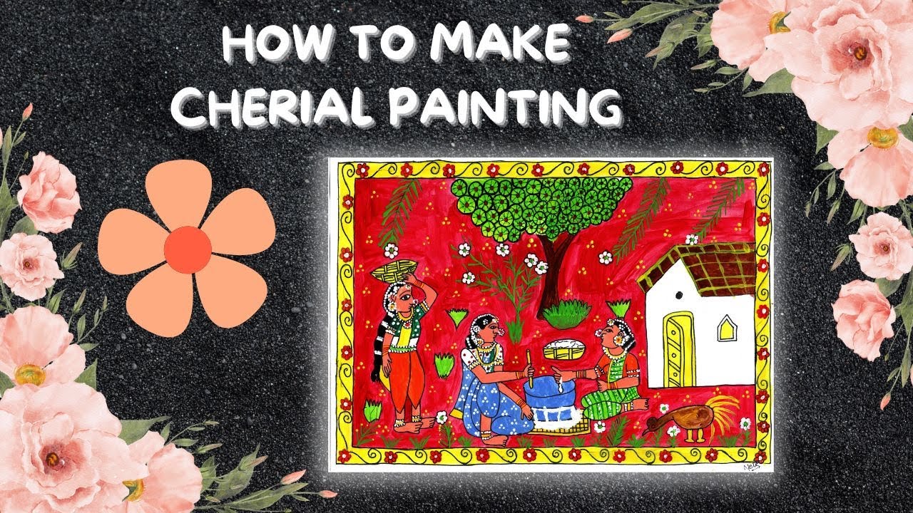 CHERIYAL PAINTING - MAKING PROCESS\ Making of Cheriyal Painting\ Nakashi Art\ Cheriyal Painting\DAY1
