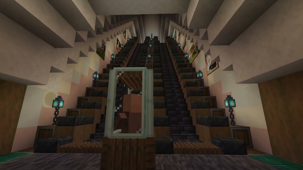 an actual escalator in minecraft