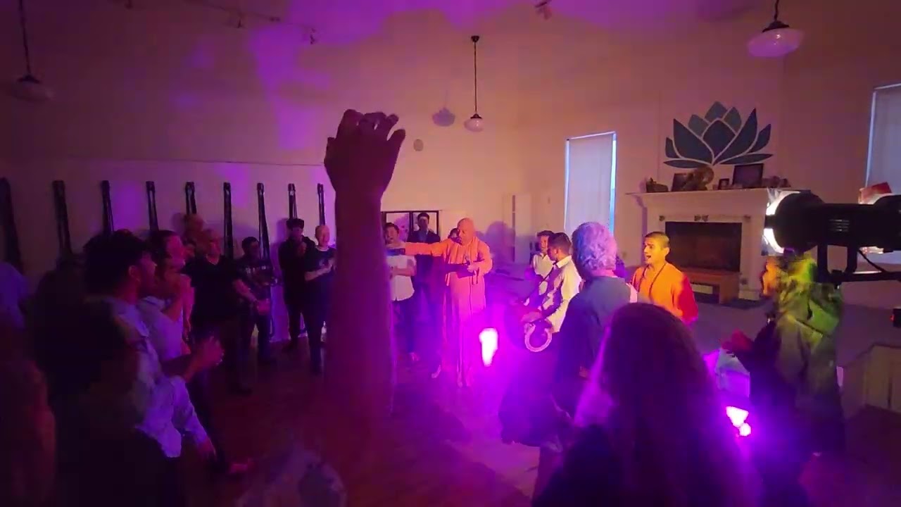 Ecstatic kirtan by HH Bhaktimarga Swami at Lotus Sound in Collingwood ON. Dec 2025