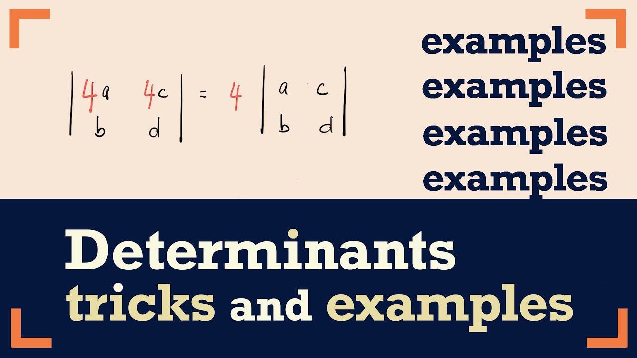 Shortcuts to find the DETERMINANT of 3x3 matrices // Linear algebra example problems
