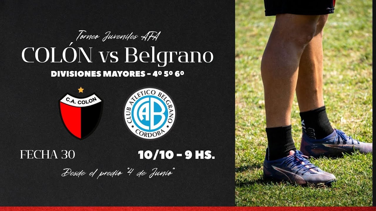 🔴⚫ Colón vs Belgrano | Juveniles AFA 2025 (mayores)