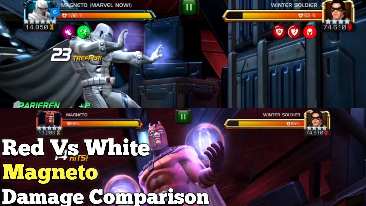 Red Magneto Vs White Magneto Damage Comparison! | Marvel Contest Of Champions