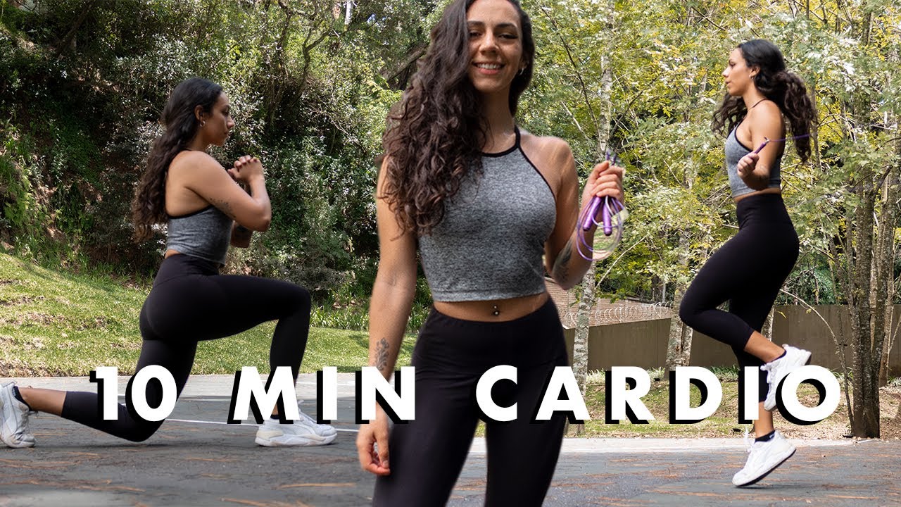 RUTINA 10 MIN CARDIO HIIT PIERNAS Y CUERDA PARA SALTAR