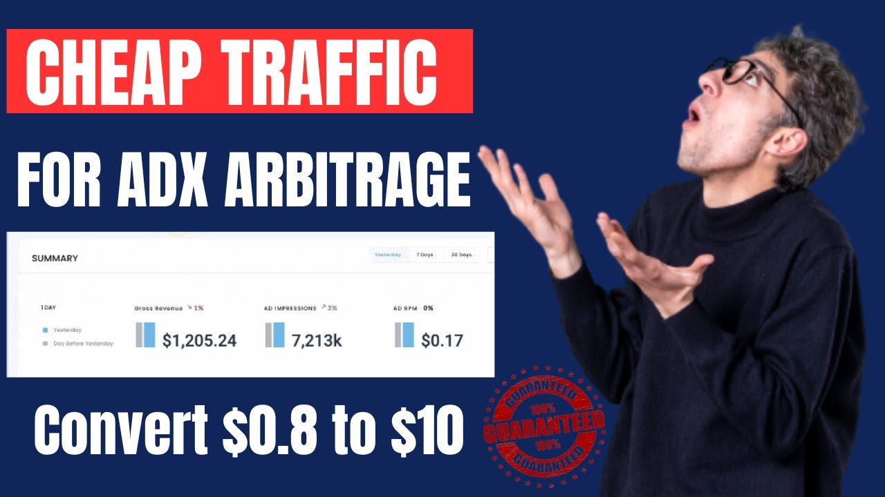 Google Adx Arbitrage | How To Convert $0.8 Traffic To $10 (Cheap Traffic & Quality)