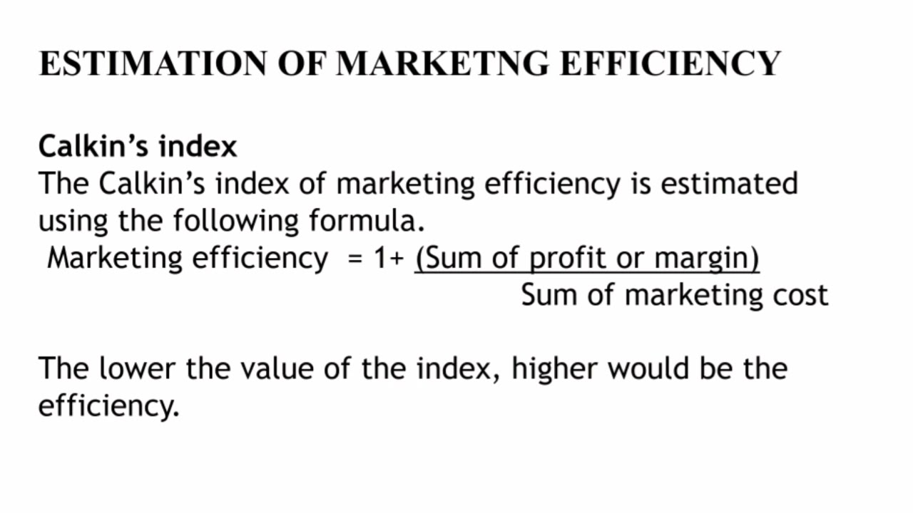 Marketing efficiency