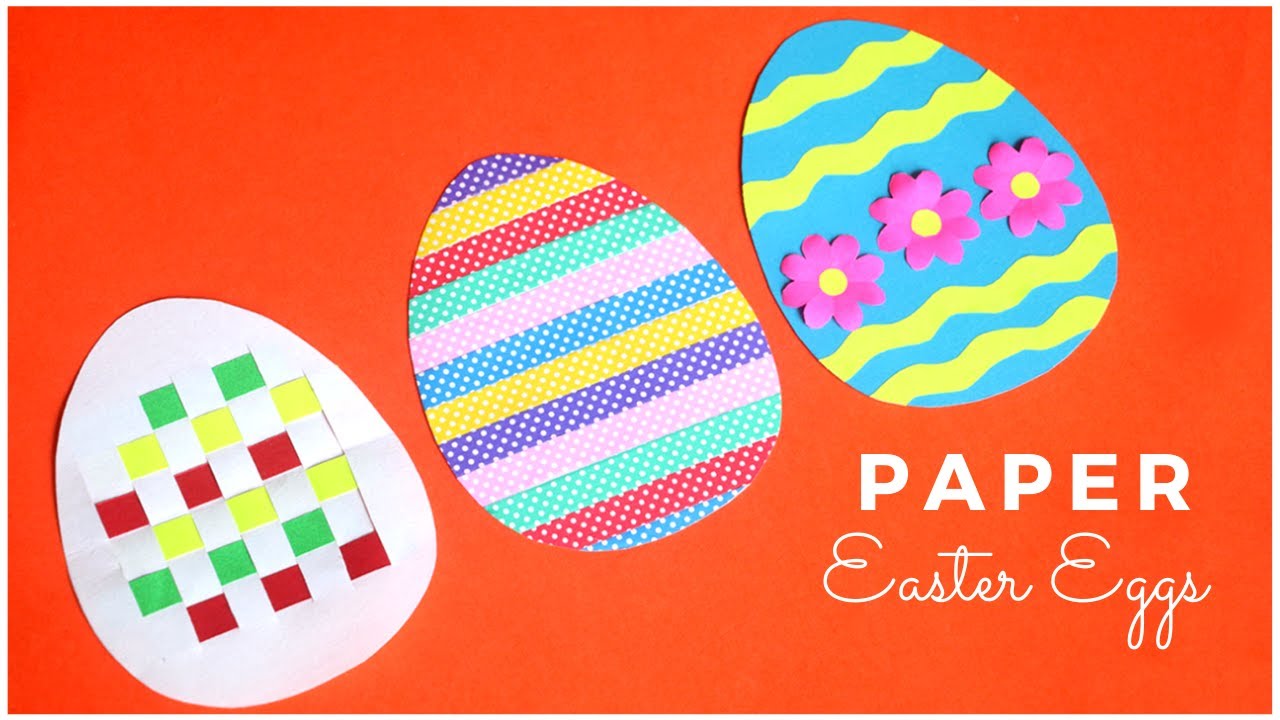 3 EASY Paper Easter Egg Decoration Ideas | Easter Crafts to Make at Home