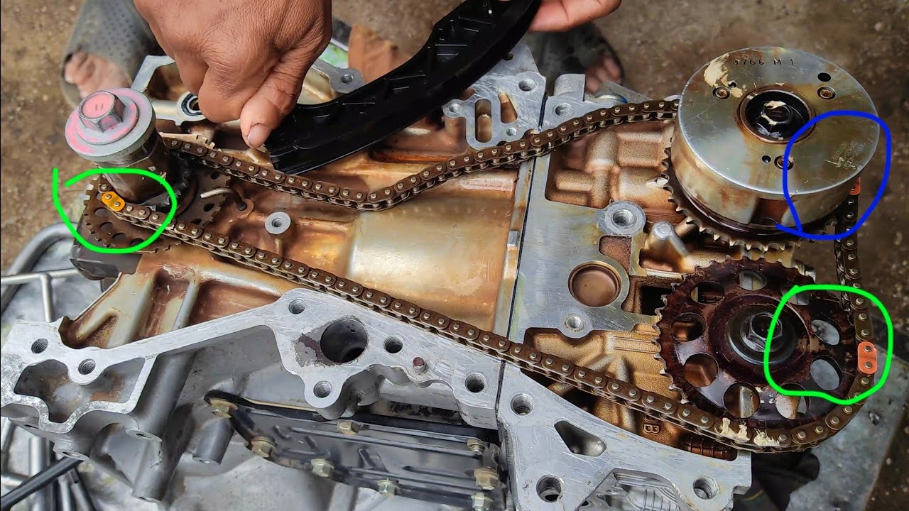 How to efi engine timing fitting // timing chain install ll timing mark Toyota engine
