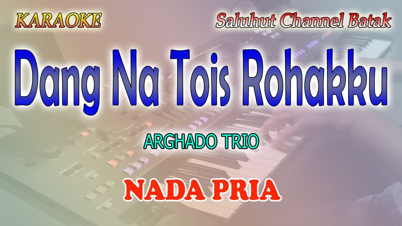 DANG NA TOIS ROHAKKU ll KARAOKE BATAK HD ll ARGHADO TRIO ll NADA PRIA BES=DO