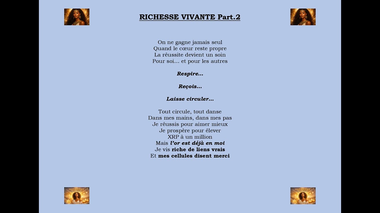 PLAYLIST 4 LA RECOLTE RICHESSE VIVANTE UPGRADE I CHOOSE ME ALREADY THANKFUL