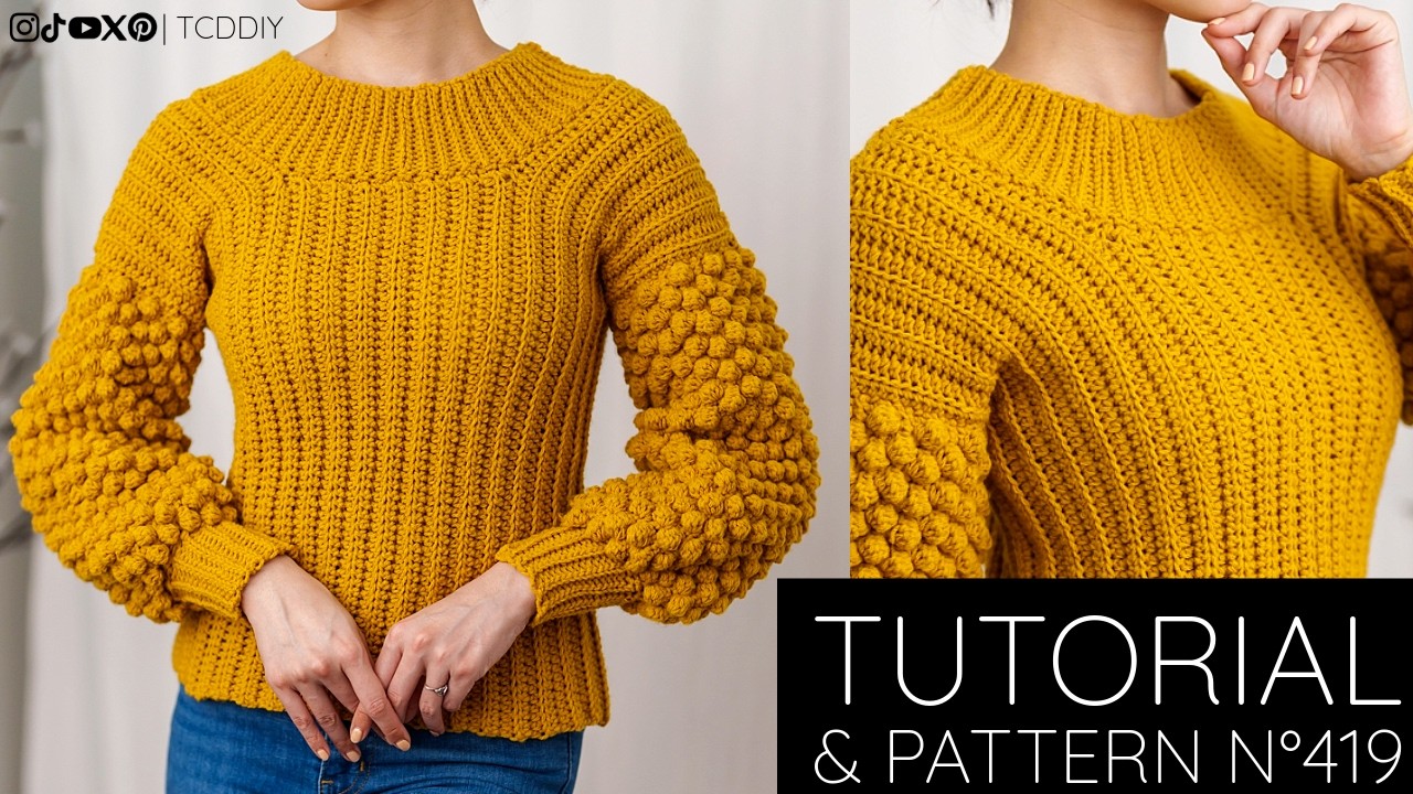 How to Crochet: Honeycomb Stitch Sweater | Pattern & Tutorial DIY