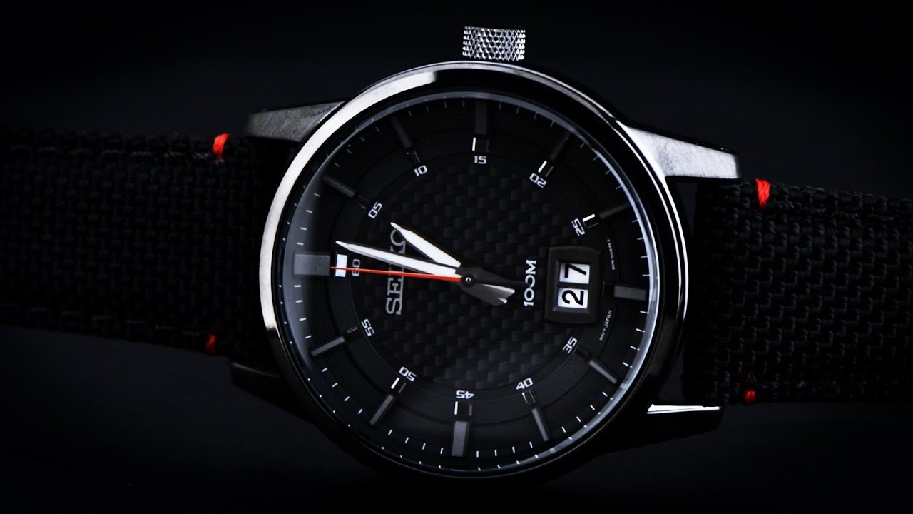 Review Đồng Hồ Seiko SUR271P1 nền mặt số đen họa tiết caro với kích thước 41mm