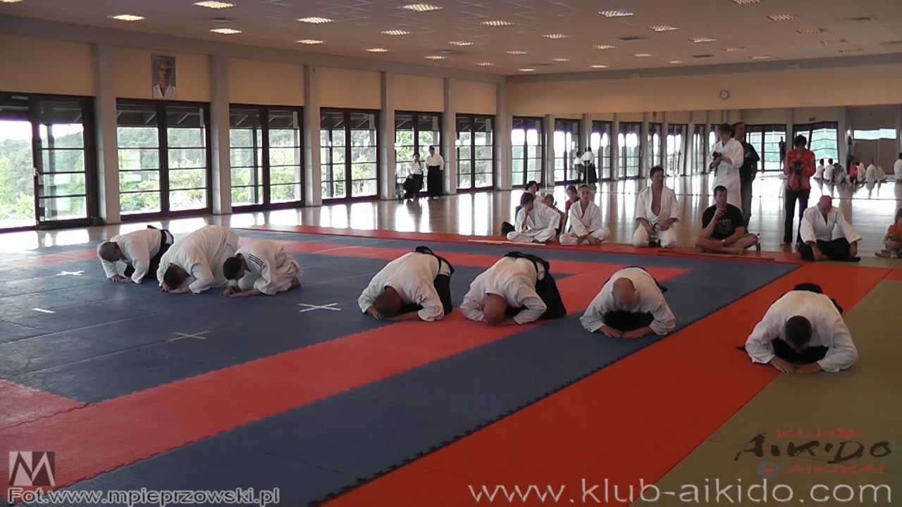 Instruktor Klubu Aikido Aikikai Michał Wąs - egzamin na 3 dan.