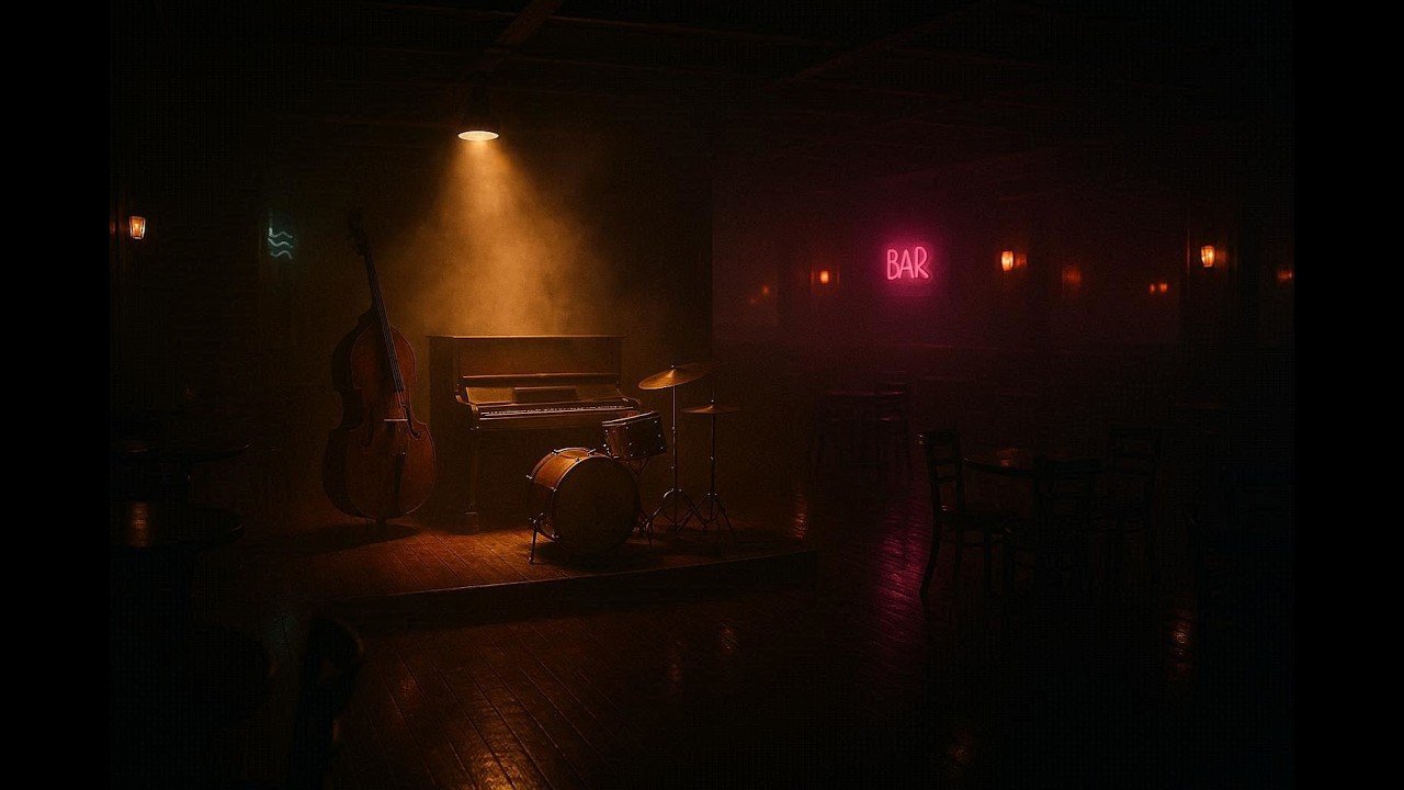 Dark Jazz Lounge Ambience 🎷 | 80s Neo-Noir Night Club (3 Hours)