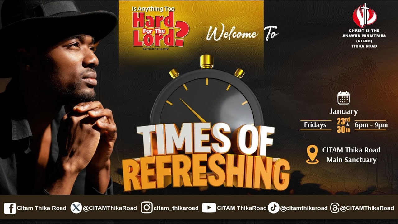 FRIDAY PRAYER SERVICE ( TIMES OF REFRESHING ) || 30/01/2026