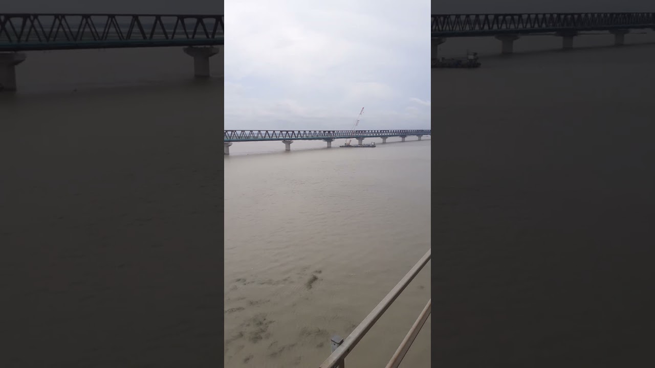 New Jamuna Railway Bridge view from Old Multipurpose Bridge #shorts