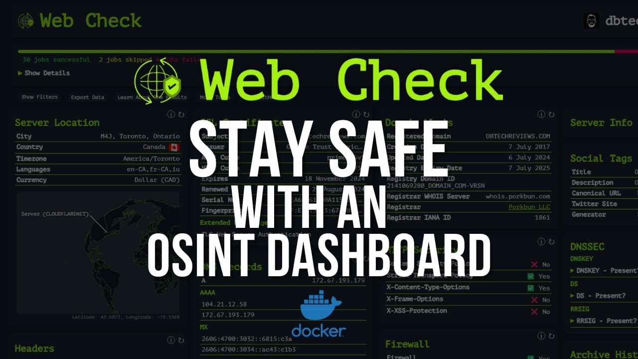 Web Check - An OSINT Tool to Reveal Potential Website Threats