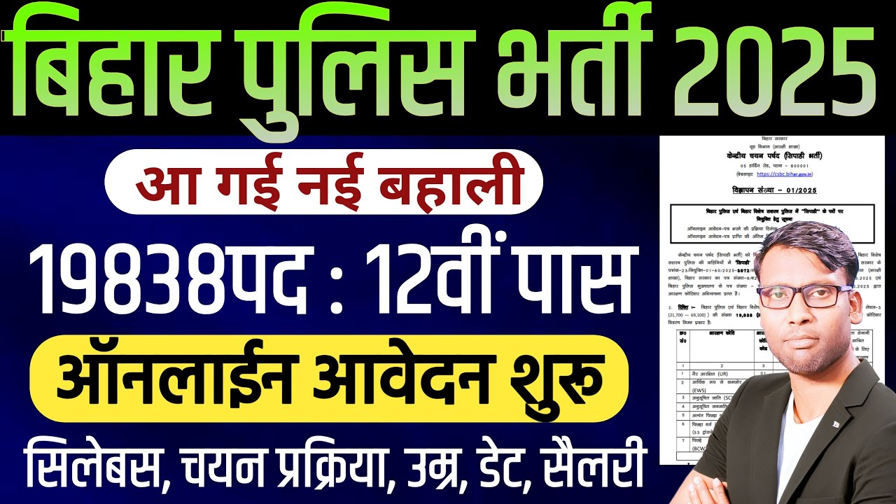 Bihar Police Constable Recruitment 2025: Notification Out! Apply Now