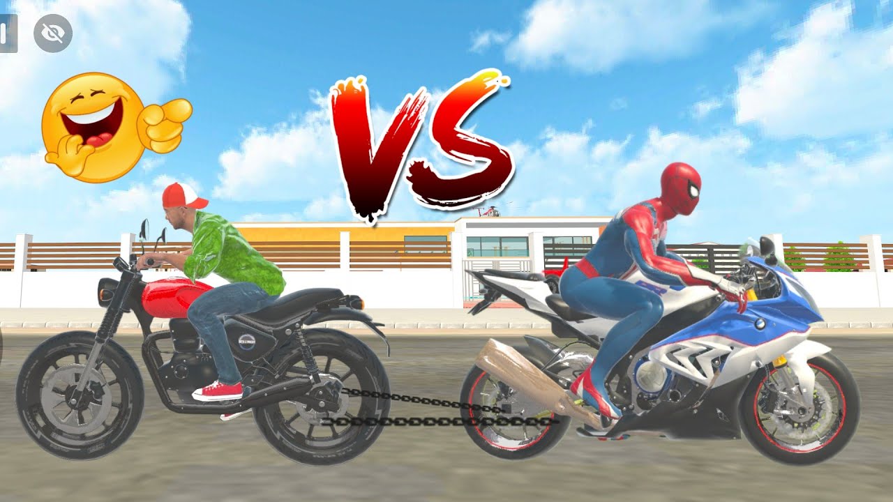 Franklin Ki Royal Enfield Vs Spiderman Ki BMW Super Bike Chain Race 😱 Indian Theft Auto Simulator 