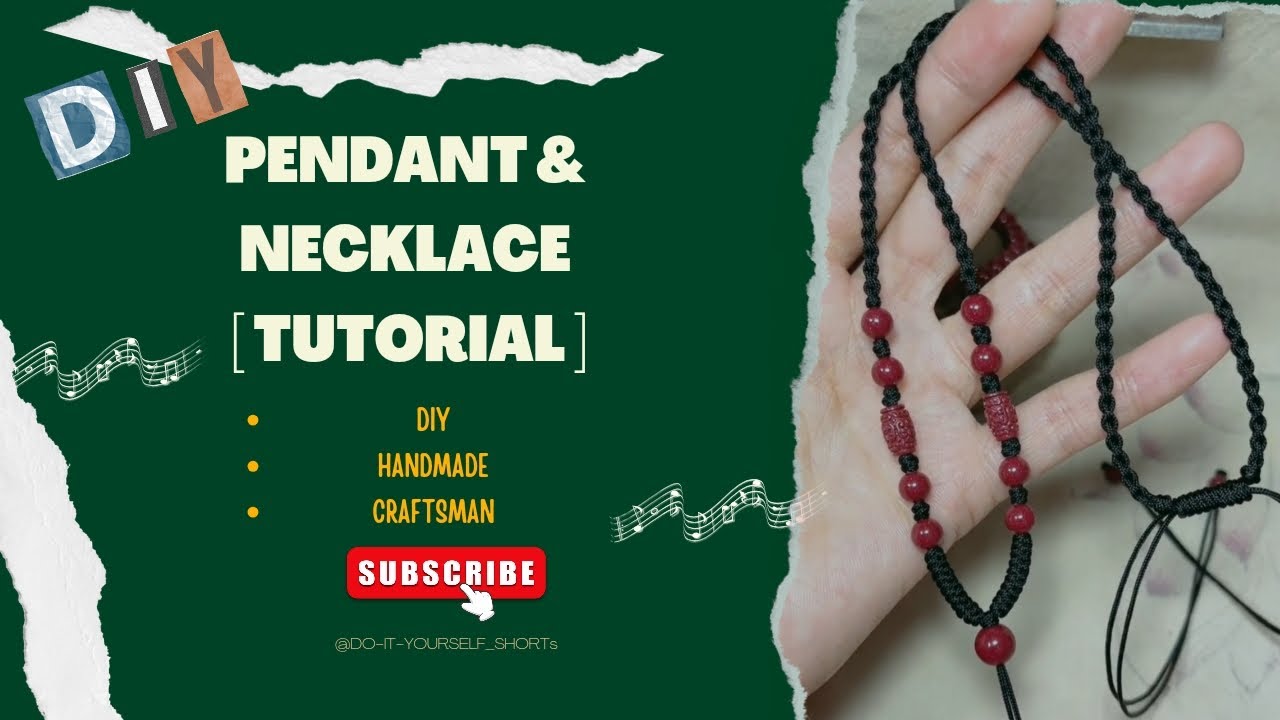 🏵️  [ FULL TUTORIAL ] DIY CINNABAR NECKLACE V184 🔴