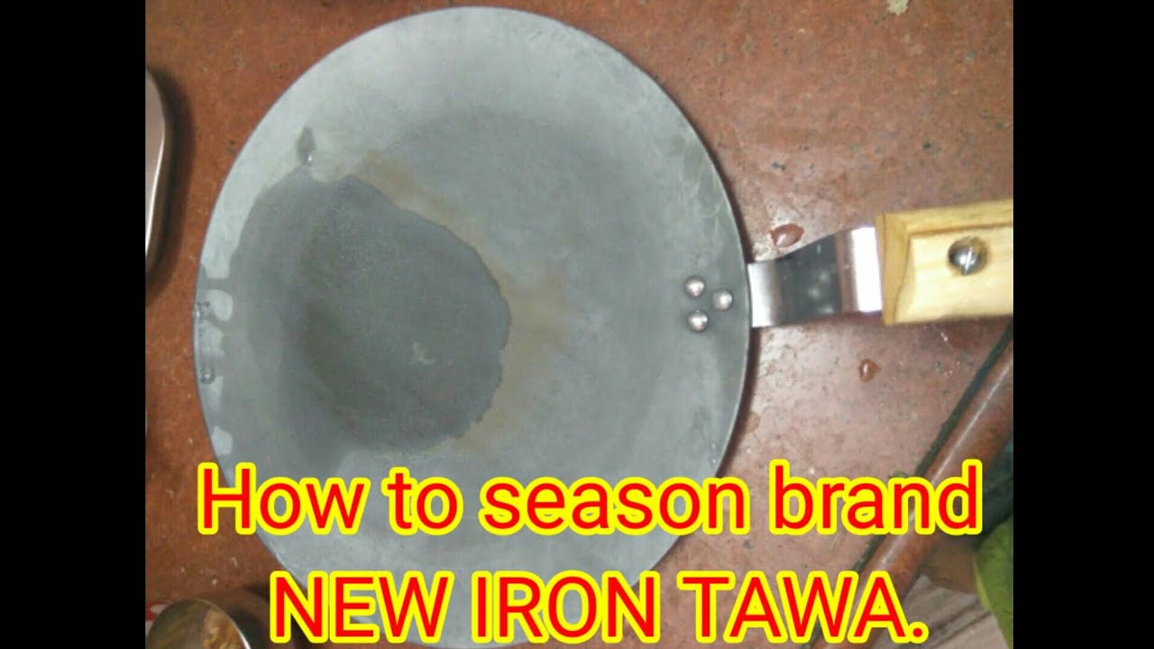 How to season brand new iron tawa । Simple and natural method of seasoning new iron tawa.
