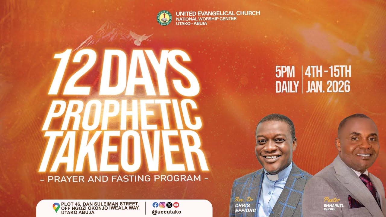 12 DAYS PROPHETIC TAKEOVER PRAYER & FASTING - SUNDAY SERVICE - DAY 8|| 11TH JANUARY 2026