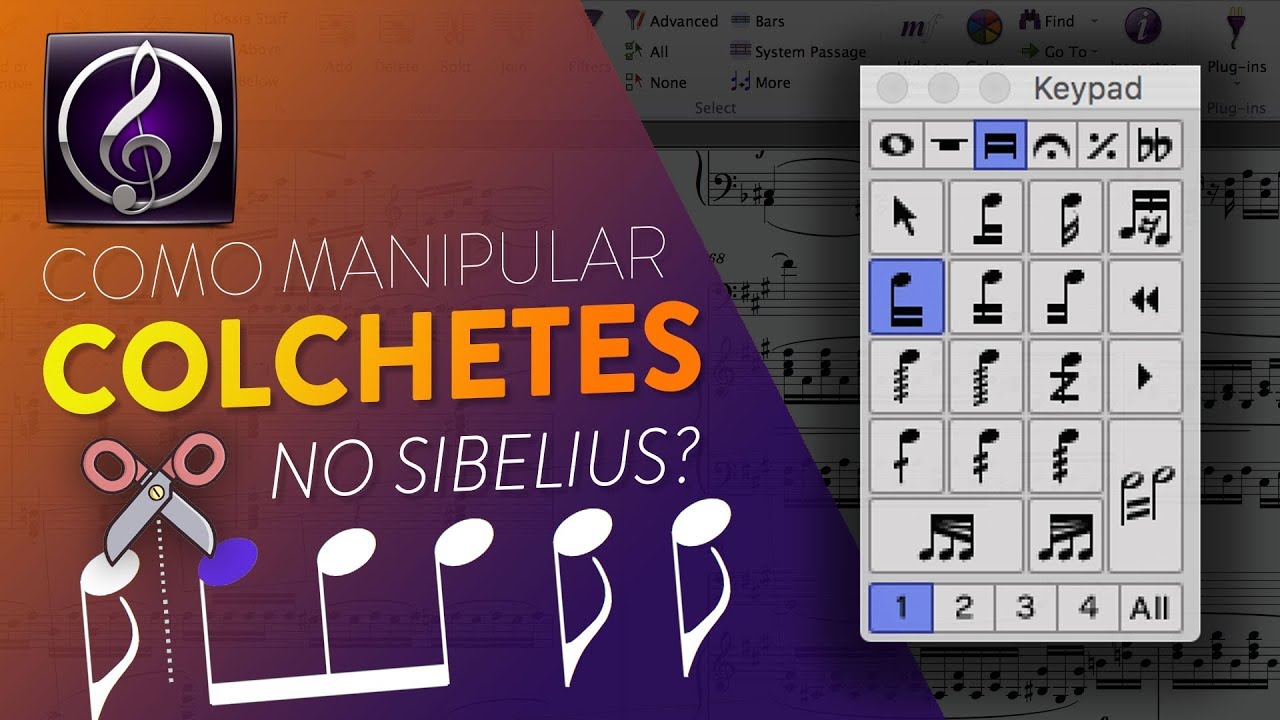 Colchetes (Beamings) no Sibelius - Como manipular?