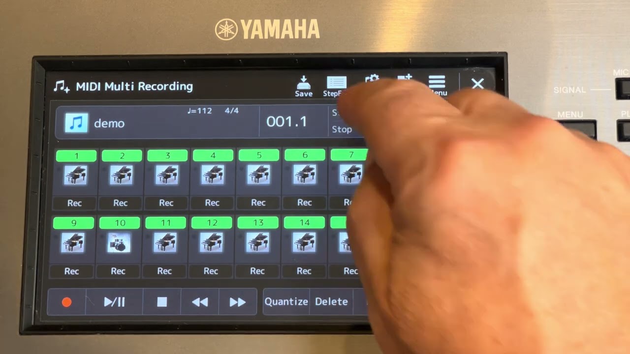 Changing Recorded MIDI Voice (Yamaha PSR-A5000)