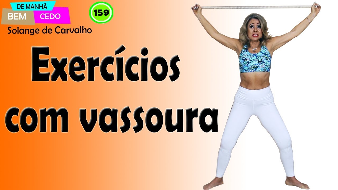 🔴 Exercícios Para Afinar Cintura Usando uma Vassoura e mais Braços , Costas - vídeo 159