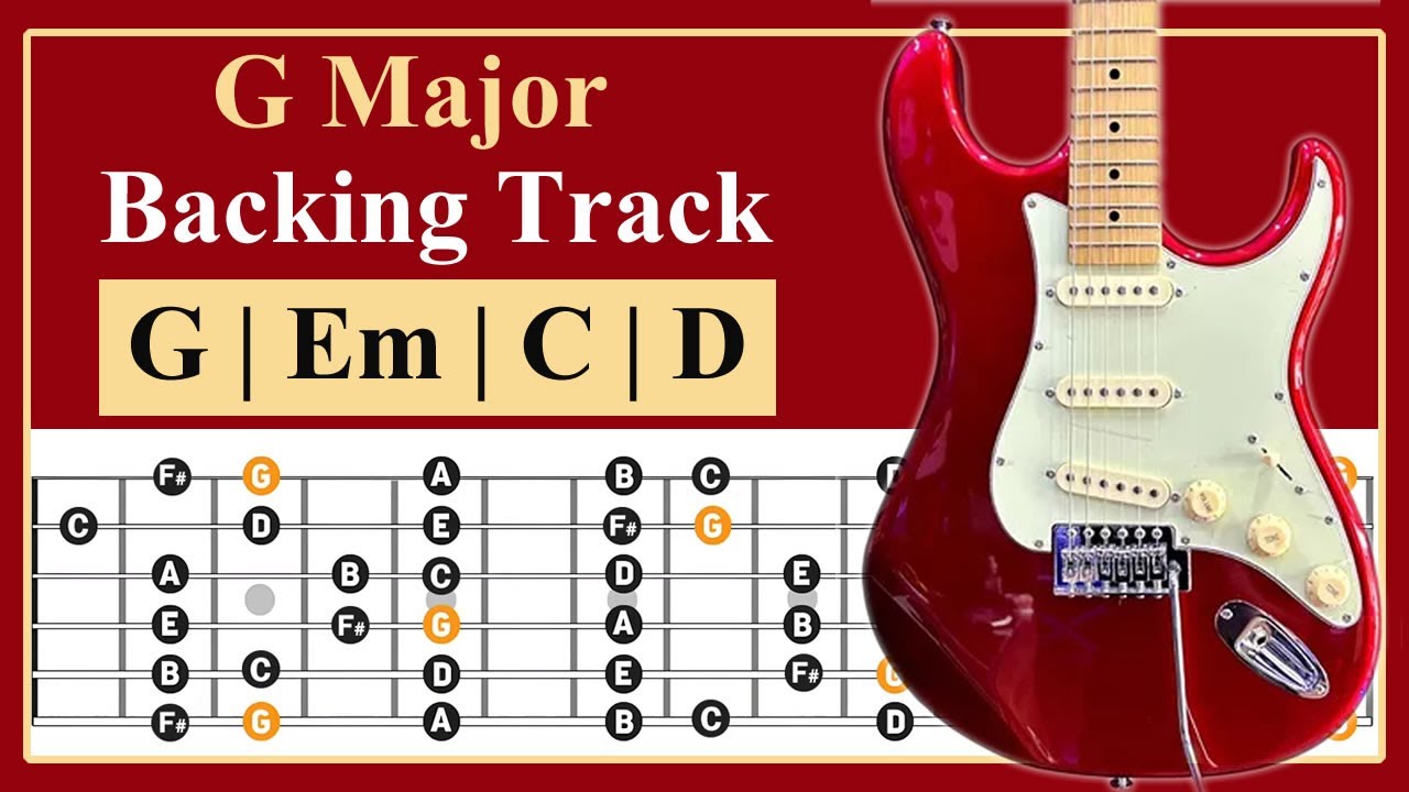 G Major Guitar Backing Track | 80 Bpm