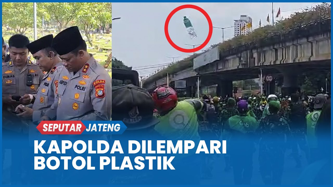 Detik-detik Kapolda Metro Jaya Dilempari Botol Usai Pemakaman Affan Ojol Dilindas Rantis Brimob