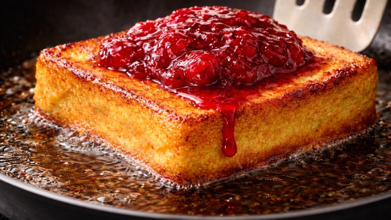 Breakfast idea for every day - This is how your toast becomes fluffy with jam on top!