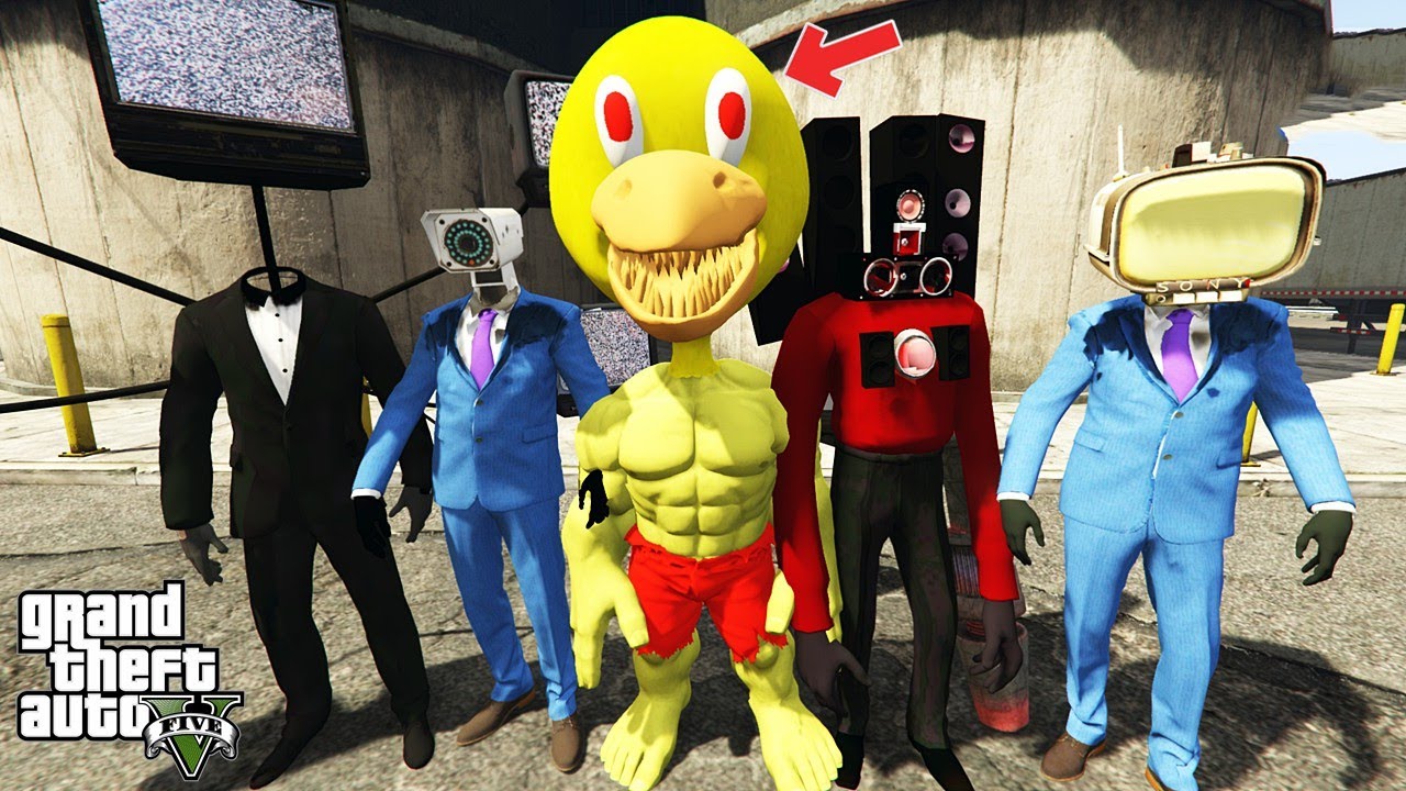 SKİBİDİ TOİLET SARI ROBOT CANAVARI İLE SAVAŞTI - GTA 5 MODS #gta5 #skibiditoilet