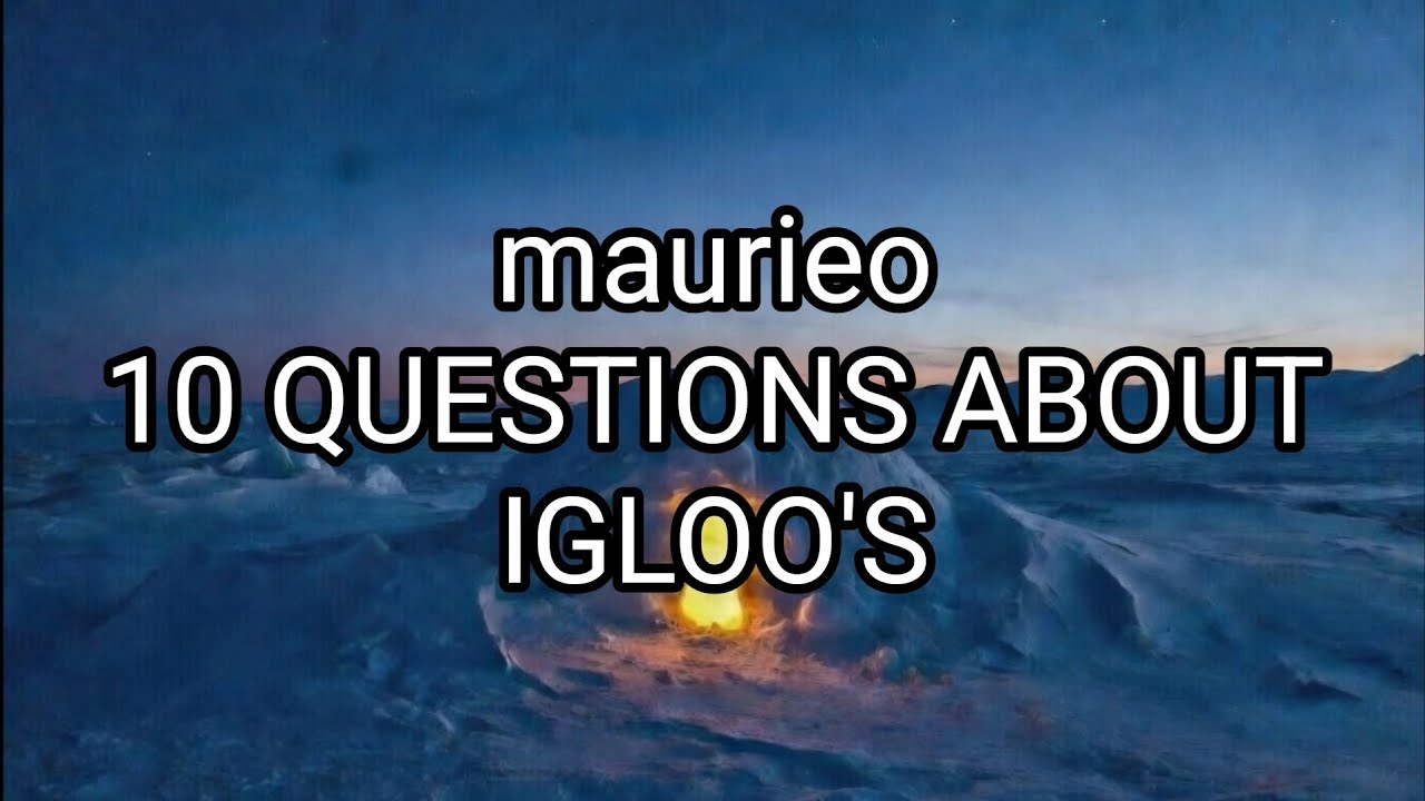 maurieo 10 QUESTIONS ABOUT IGLOO'S