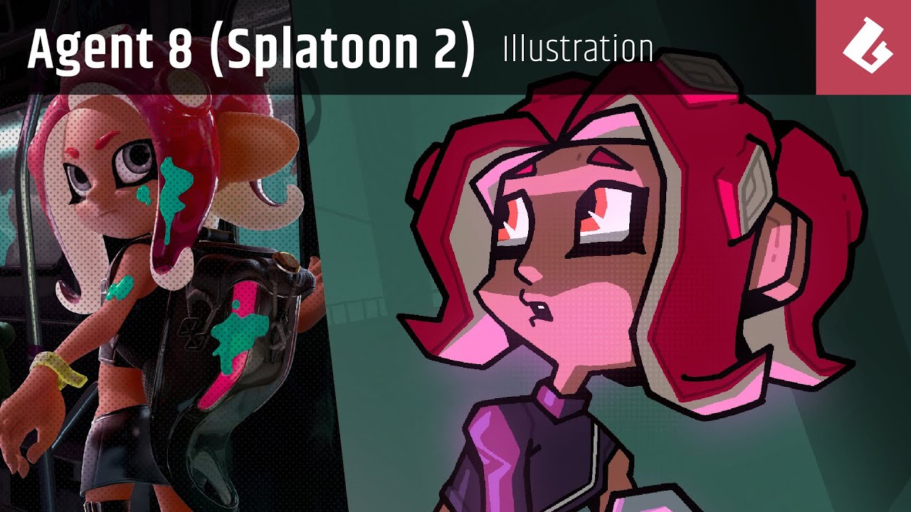 Agent 8 - Splatoon 2 Octo Expansion Illustration Timelapse Process (Procreate on iPad)