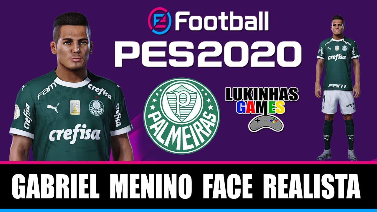 PES 20 - GABRIEL MENINO - PALMEIRAS / FACE REALISTA / LOOK ALIKE / HOW TO MAKE / TUTORIAL
