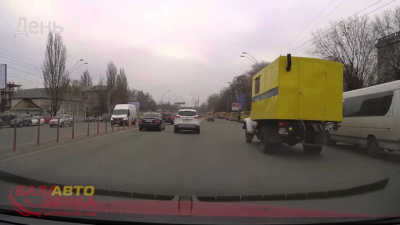 Видеорегистратор Gazer F150g. Тест записи днем и ночью.