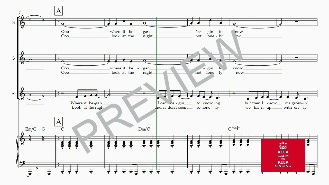 SWEET CAROLINE SSA score