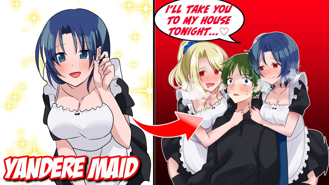 【Manga】A friend invited me to a maid cafe. All the girls there were Yandere...【Yandere Maid#1】