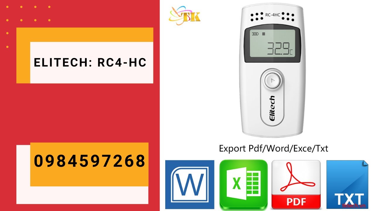 Hướng dẫn sử dụng nhiệt kế tự ghi Elitech RC4-HC.