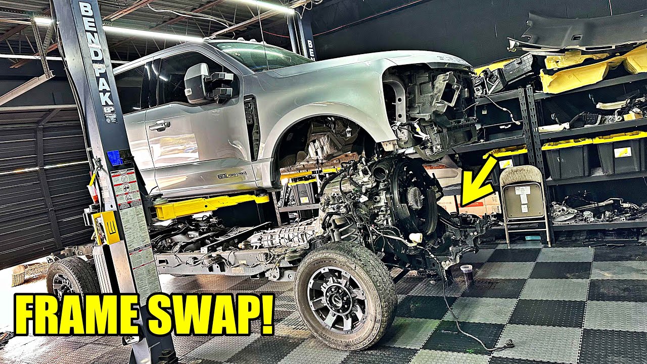 SWAPPING The FRAME ON THE 2023 FORD F250! ITS TOO MUCH WORK!