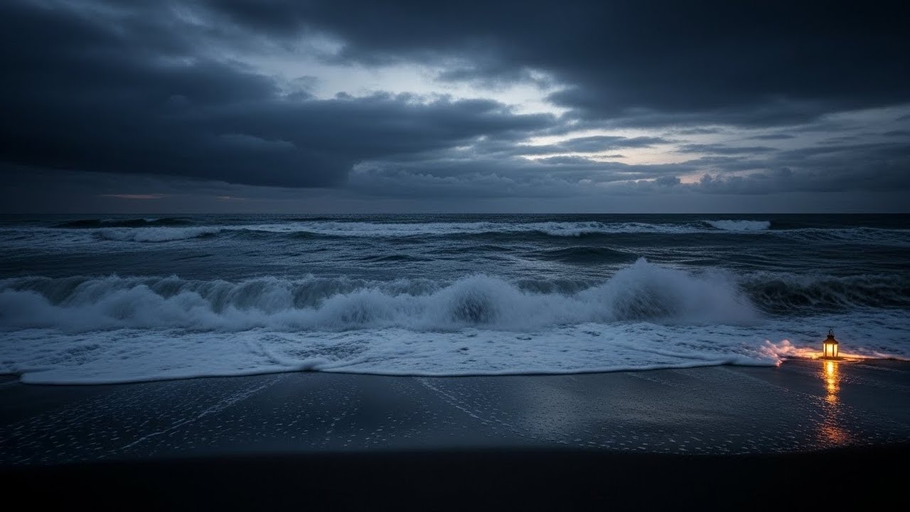 DEEP RELAXATION WHEN YOU LISTEN TO OCEAN WAVES 🌊 NIGHT OCEAN SOUNDS FOR SLEEPING